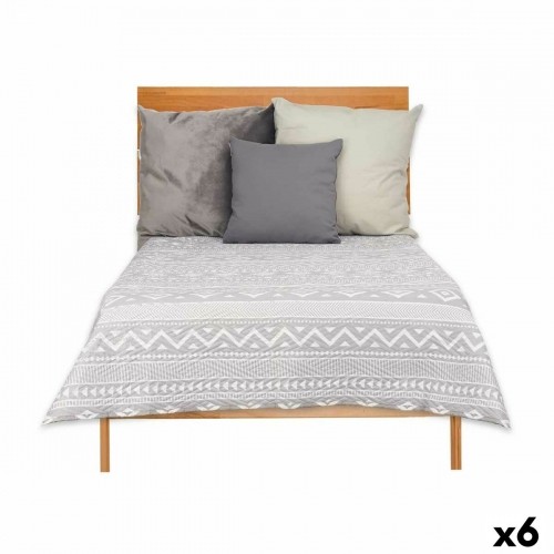 Reversible Bedspread 240 x 260 cm White Grey (6 Units) image 1