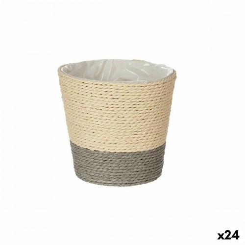 Planter Grey Rope Plastic 14 x 12,5 x 14 cm (24 Units) image 1