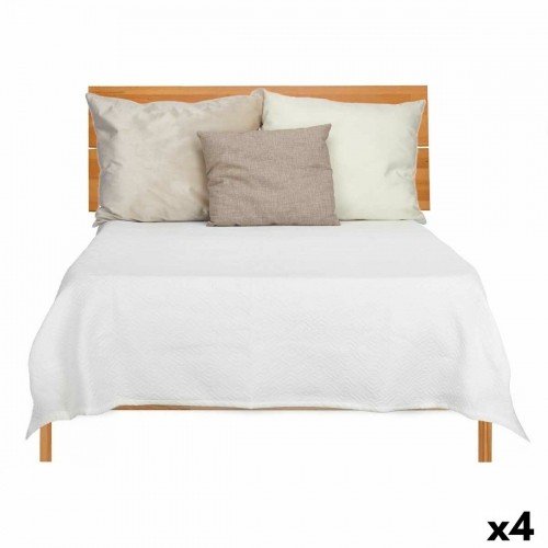 Bedspread (quilt) 240 x 260 cm Geometric White (4 Units) image 1