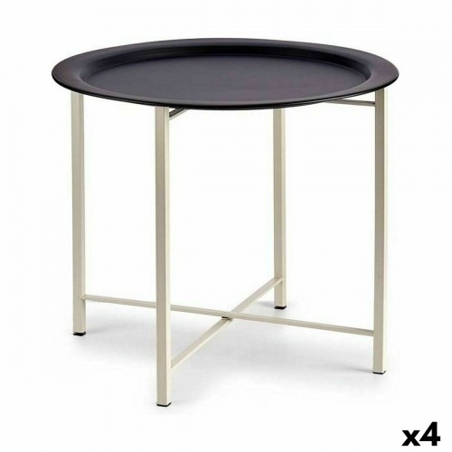 Side table White Black Metal 52 x 44 x 52 cm (4 Units) image 1