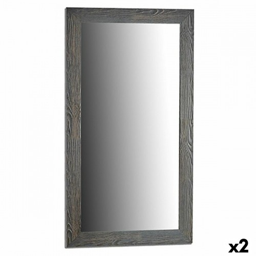 Wall mirror Grey Wood Glass 75,5 x 135,5 x 1,5 cm (2 Units) image 1