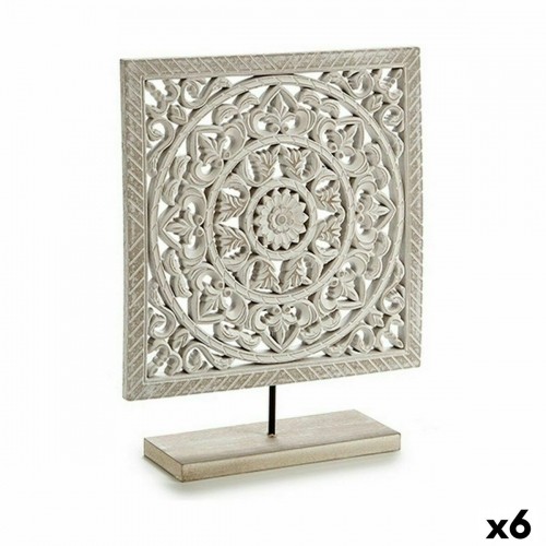 Gift Decor Dekoratīvās figūriņas Mandala Balts 7 x 35,5 x 30 cm (6 gb.) image 1