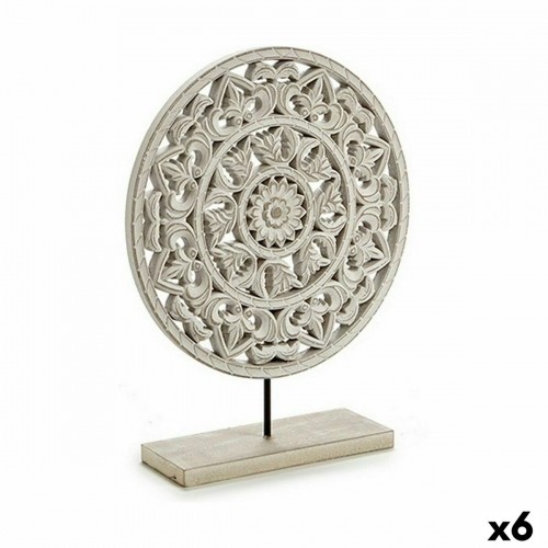 Decorative Figure Mandala White 30 x 36 x 7 cm (6 Units) image 1
