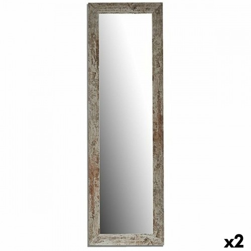 Gift Decor Sienas spogulis Harry Balts Koks Stikls 40,5 x 130,5 x 1,5 cm (2 gb.) image 1