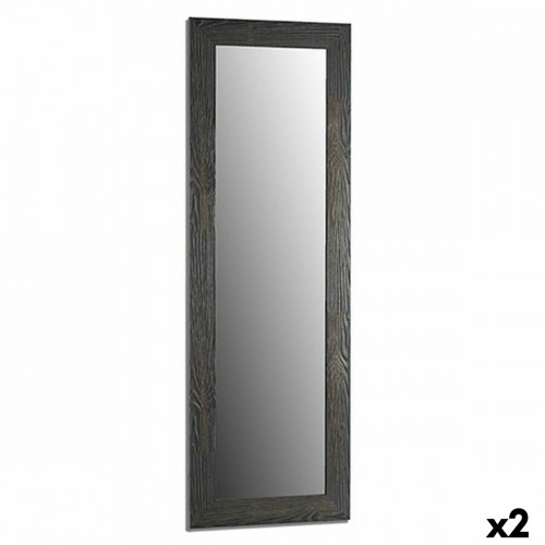Wall mirror Grey Wood Glass 46 x 136 x 2 cm (2 Units) image 1