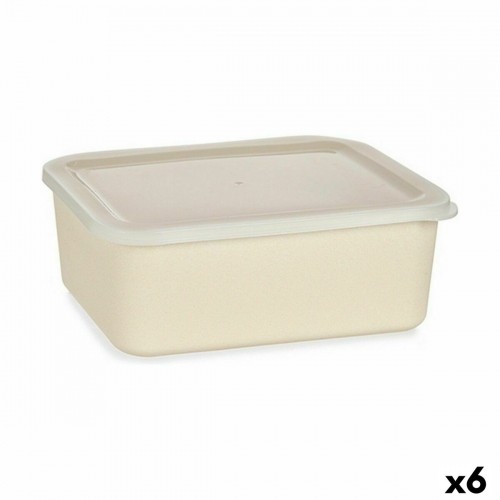 Storage Box with Lid Yellow 17 x 8 x 23,5 cm (6 Units) image 1