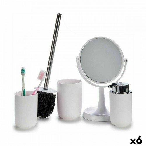 Bath Set White polypropylene (6 Units) image 1