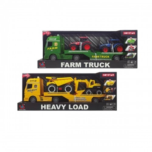 Bigbuy Fun Transportlīdzekļu Rotaļu Komplekts Farm Truck or Heavy Load 1:12 3 Daudzums image 1