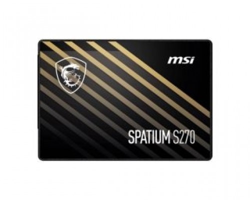 MSI  
         
       SSD||SPATIUM S270|960GB|SATA|3D NAND|Write speed 450 MBytes/sec|Read speed 500 MBytes/sec|2,5"|TBW 500 TB|MTBF 2000000 hours|S78-440P130-P83 image 1