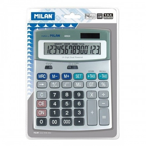 Калькулятор Milan Белый Серебристый Металл 18,5 x 14 x 2 cm image 1