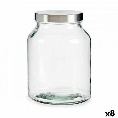 Jar Silver Stainless steel 3 L 16 x 21,5 x 16 cm (8 Units) image 1