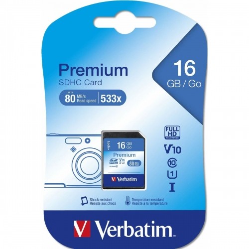 SD Memory Card Verbatim PREMIUM SDHC C10/U1 16 GB image 1