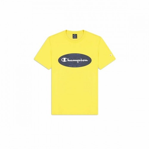 Men’s Short Sleeve T-Shirt Champion Crewneck Yellow image 1