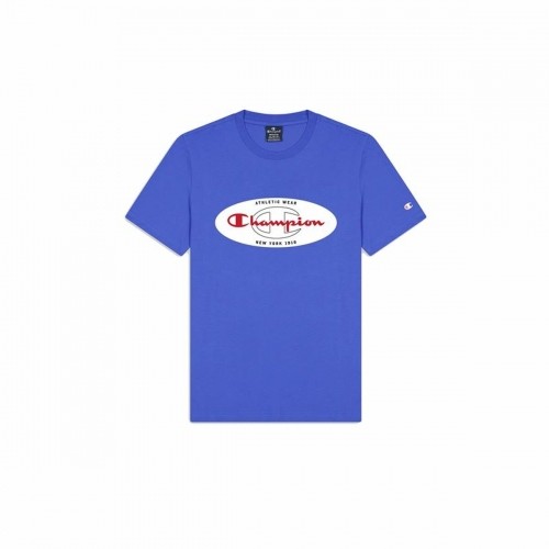 Men’s Short Sleeve T-Shirt Champion Crewneck Blue image 1