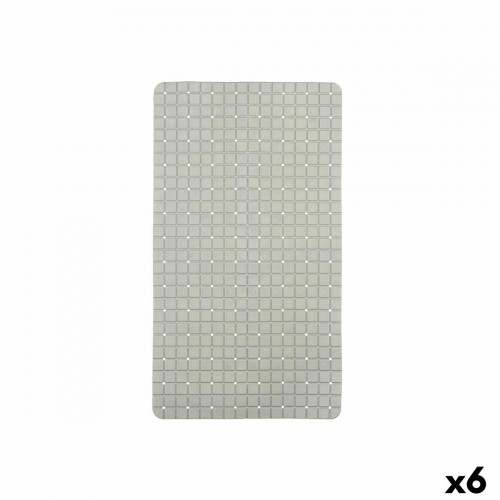 Berilo Neslīdošs dušas paklājs Rāmji Pelēks PVC 67,7 x 38,5 x 0,7 cm (6 gb.) image 1