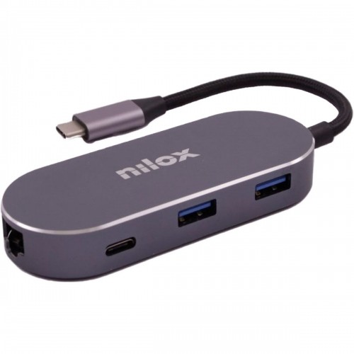 USB Hub Nilox NXDSUSBC02 Grey image 1