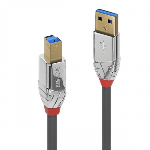 USB A to USB B Cable LINDY 36664 5 m Black Grey Anthracite image 1