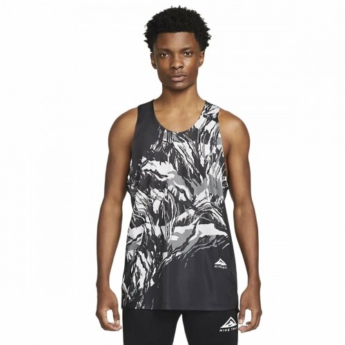 Tank Top Men Nike Trail Rise Grey Black image 1