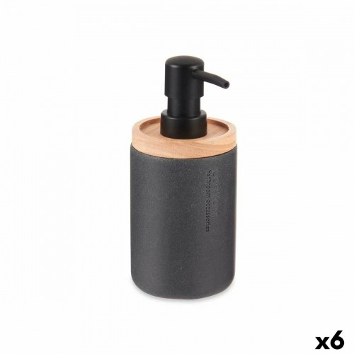 Soap Dispenser Black Wood Resin Plastic (6 Units) image 1