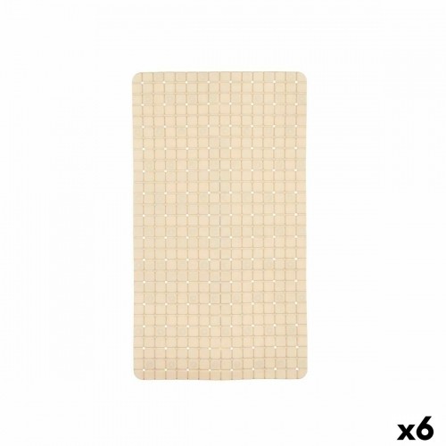 Berilo Neslīdošs dušas paklājs Rāmji Bēšs PVC 67,7 x 38,5 x 0,7 cm (6 gb.) image 1