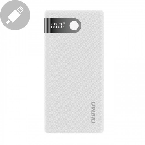 Dudao power bank 10000 mAh 2x USB | USB Type C | micro USB 2 A with LED screen white (K9Pro-01) image 1