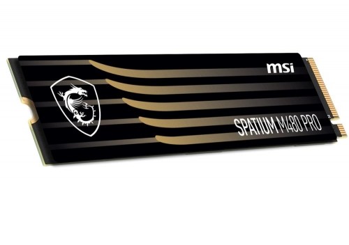 SSD|MSI|SPATIUM M480 PRO|1TB|M.2|PCIe Gen4|NVMe|3D NAND|Write speed 6000 MBytes/sec|Read speed 7400 MBytes/sec|2.15mm|TBW 700 TB|MTBF 1600000 hours|S78-440L1G0-P83 image 1