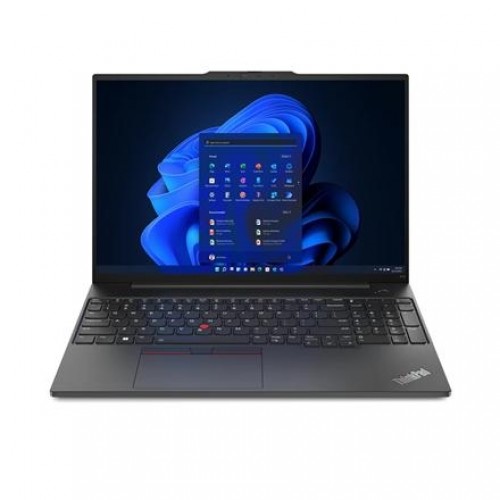 Lenovo ThinkPad   E16 (Gen 1) Black, 16 ", IPS, WUXGA, 1920 x 1200, Anti-glare, Intel Core i5,  i5-1335U, 16 GB, DDR4-3200, SSD 256 GB, Intel Iris Xe Graphics, No Optical drive, Windows 11 Pro, 802.11ax, Bluetooth version 5.1, Keyboard language English, K image 1