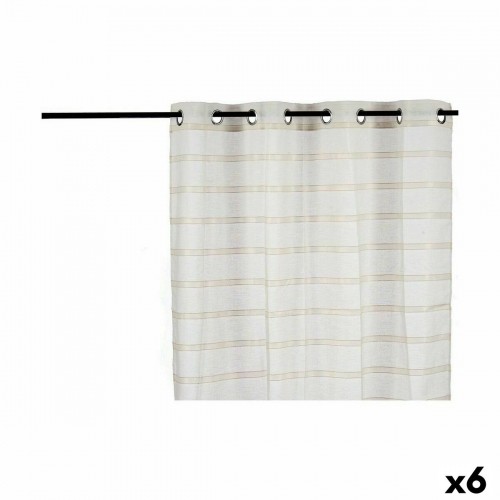 Curtain Stripes Beige 140 x 0,1 x 260 cm (6 Units) image 1