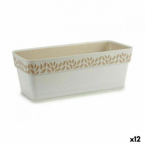 Self-watering planter Stefanplast Cloe White Plastic 49,5 x 17 x 19 cm (12 Units) image 1