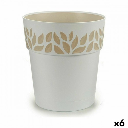 Self-watering flowerpot Stefanplast Cloe White Plastic 29 x 29 x 29 cm (6 Units) image 1