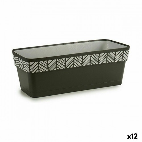 Self-watering planter Stefanplast Orfeo Anthracite Plastic 18 x 17 x 49,5 cm (12 Units) image 1