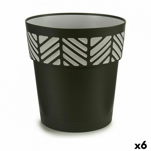 Self-watering flowerpot Stefanplast Orfeo Anthracite Plastic 29 x 29 x 29 cm (6 Units) image 1