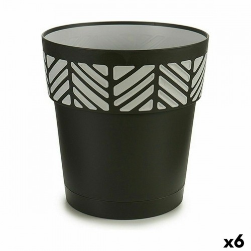 Self-watering flowerpot Stefanplast Orfeo Anthracite Plastic 25 x 25 x 25 cm (6 Units) image 1