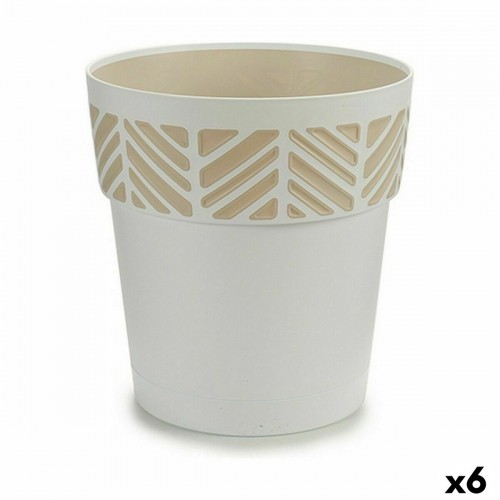 Self-watering flowerpot Stefanplast Orfeo White Plastic 25 x 25 x 25 cm (6 Units) image 1