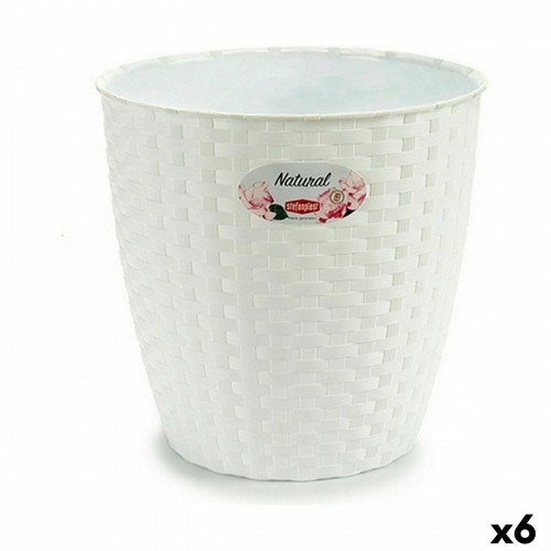 Planter Stefanplast White Plastic 24 x 22,5 x 24 cm (6 Units) image 1