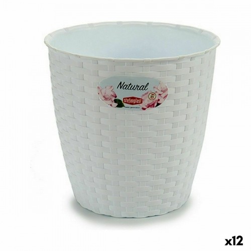 Planter Stefanplast White Plastic 19 x 17,5 x 19 cm (12 Units) image 1