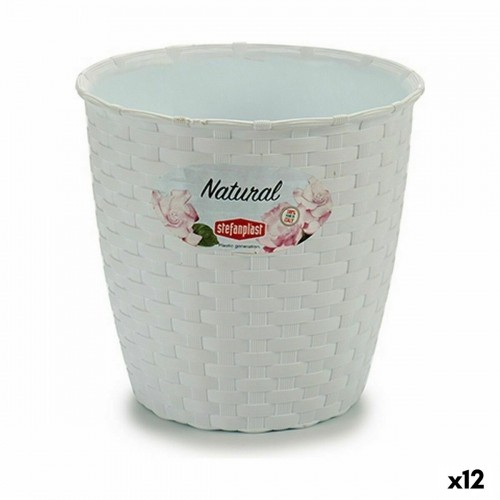 Planter Stefanplast White Plastic 14 x 13 x 14 cm (12 Units) image 1