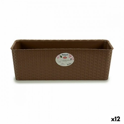 Planter Stefanplast Brown Plastic 18 x 16 x 48,5 cm (12 Units) image 1