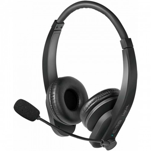 Headphones with Microphone LogiLink PT QL600G Black (Refurbished A) image 1