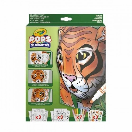 Pictures to colour in Crayola 3D Color Pops Jungle image 1