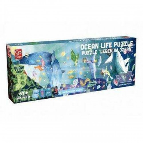 Puzzle Hape 150 x 30 cm 200 Pieces Navy image 1