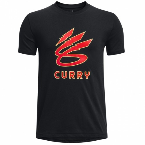 Футболка с коротким рукавом мужская Under Armour Curry Lightning Logo Чёрный image 1