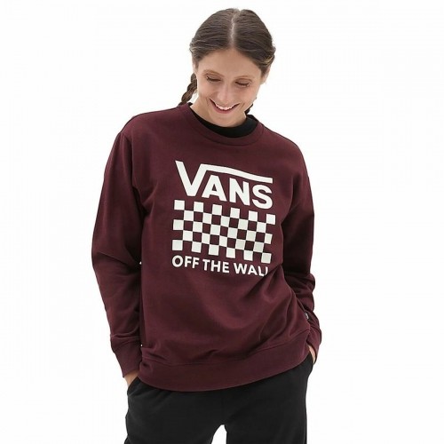 Women’s Sweatshirt without Hood Vans Lock Box Crew-B Maroon image 1