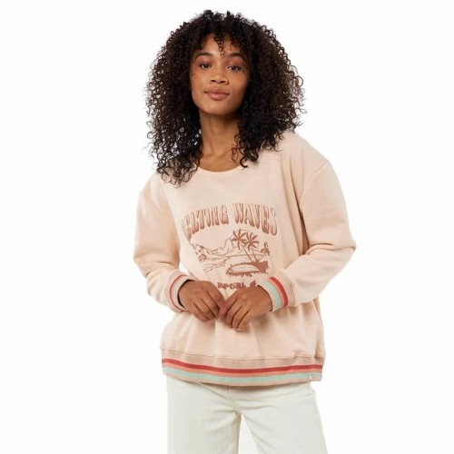 Women’s Sweatshirt without Hood Rip Curl Crew Striped Light brown image 1
