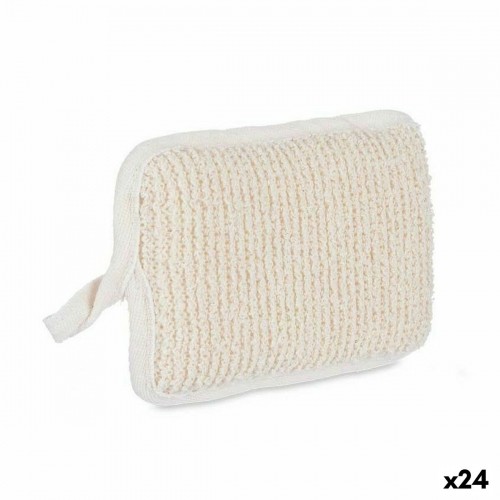 Body Sponge White Beige 11 x 16,5 x 2 cm (24 Units) image 1