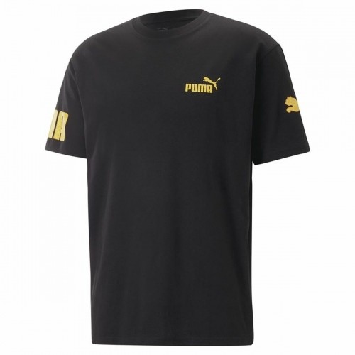 Vīriešu Krekls ar Īsām Piedurknēm Puma Power Summer Melns Unisekss image 1