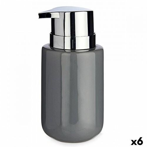 Soap Dispenser Grey Silver Metal Ceramic 350 ml (6 Units) image 1