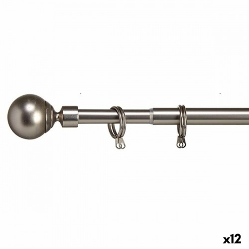 Curtain Bar Extendable Ball Silver Iron 5 x 126 x 5 cm (12 Units) image 1