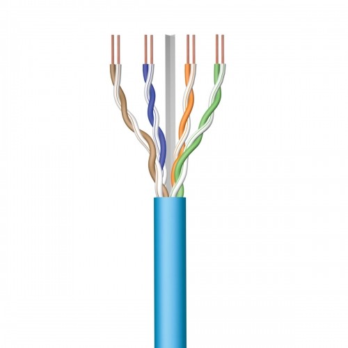 UTP Category 6 Rigid Network Cable Ewent IM1223 Blue 100 m image 1