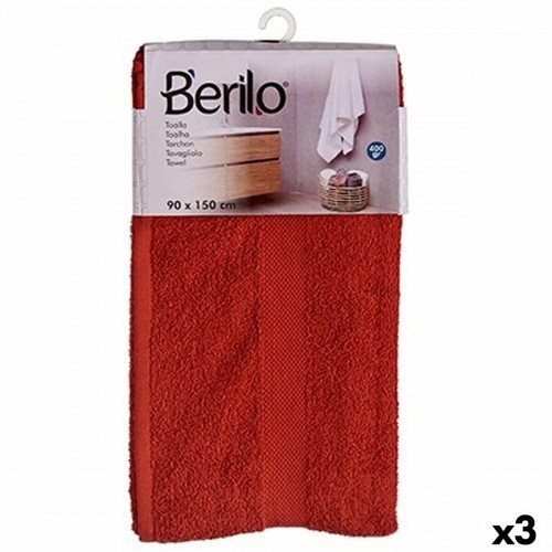 Bath towel 90 x 150 cm Terracotta colour (3 Units) image 1